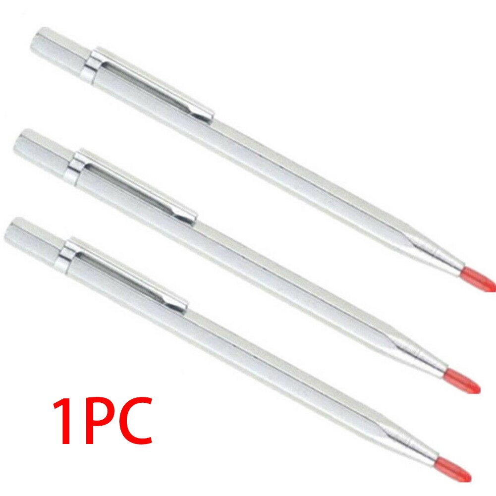 Multifunctional Etching Pen Scriber Lettering Scribe Marking Portable Pocket Clip Engraving Tool Tungsten Steel Tip Chisel Hard