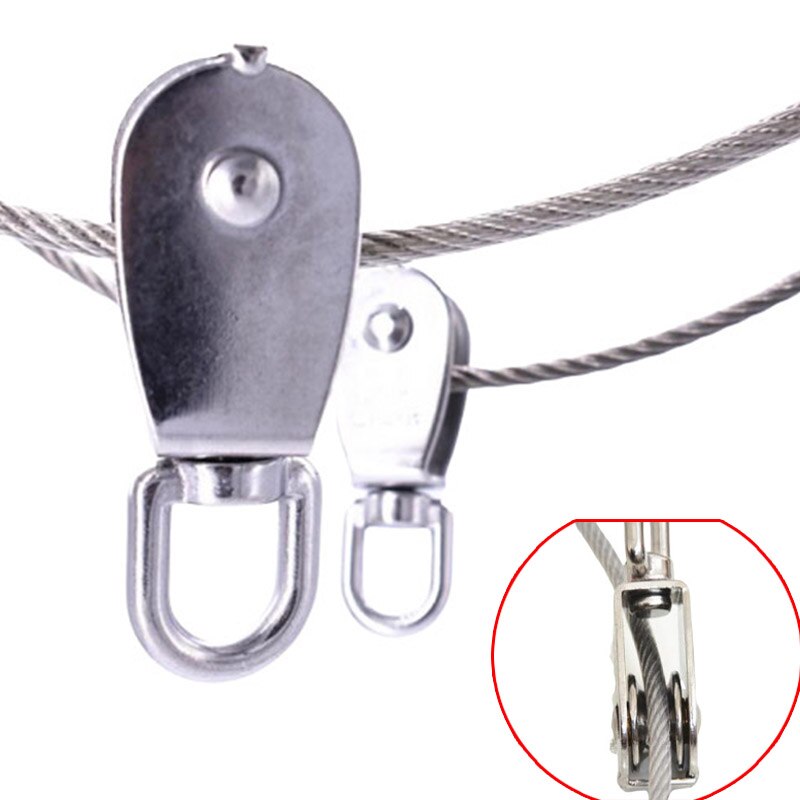 Stainless steel pulley stainless steel wire rope chain pulley M15M20M25M32 single pulley heavy duty pulley pulley set