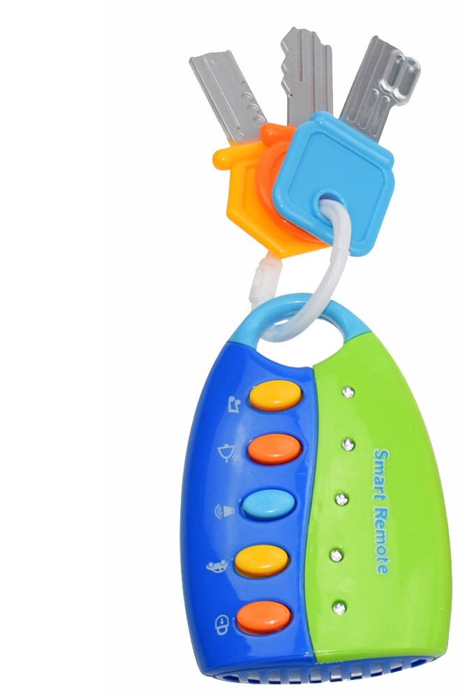Baby Musikalische Auto Schlüssel Mit Klang Und Licht ÜSpund Hören Rosa Und Blau 24 Monate freundlicher Molaren Spielzeug: Blau
