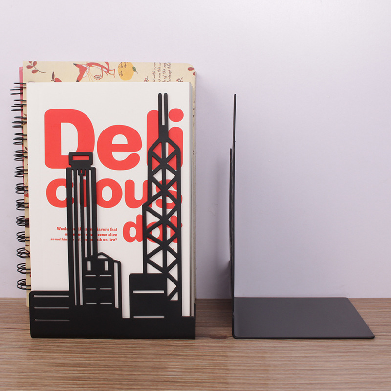 Uitgeholde metalen boekensteunen Zandloperontwerp Metalen boekensteunen voor thuiskantoor Decoratieve boekenstoppers Boekenhouders: Bordeaux