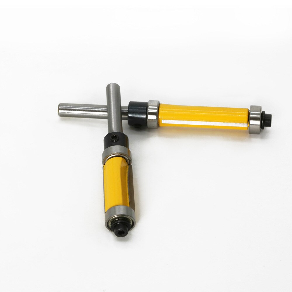 Cortador rotatorio de metales de vástago de 1/4 ", 6,35 MM y 6MM, doble rodamiento, cortador de recorte, broca para ranuradora recta de doble filo, 1 ud.