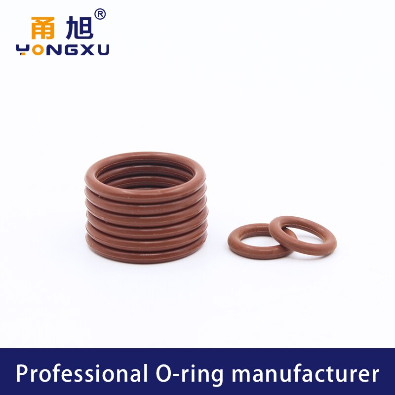 2 Teile/los Fluor gummi Ring Braun FKM O-ringe Dichtungen CS 2,5mm OD43/44/45/47/48/49/50/55/60/65*2,5mm O Ring Dichtung Dichtungen Unterlegscheibe