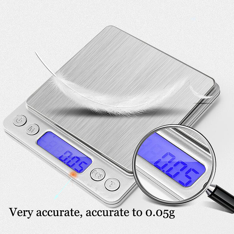 Led Digitale Weegschaal Mini Pocket Schaal Roestvrij Stalen Precisie Sieraden Elektronische Weegschaal Gram Gewicht Voor Goud Bakken