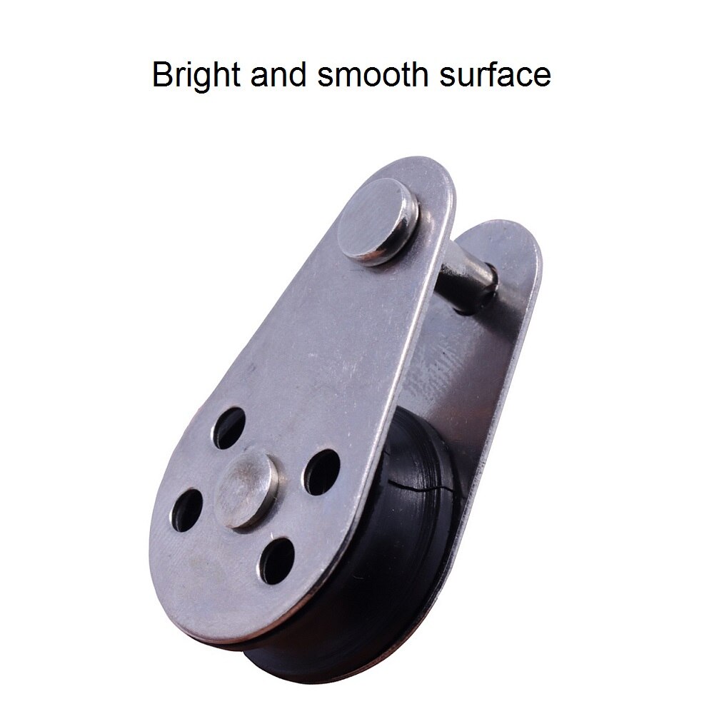 5PCS 316 Stainless Steel Pulley Block 45mm Hanging Wire Towing Wheel Lifting Wire Rope Cable Pulley Roller For 2mm To 8mm Rope