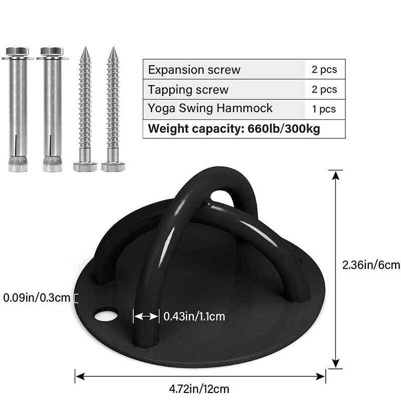 Mount Ceiling for Gym&Home Suspension Straps Anchor for Rings Fitness Training Yoga Swing & Hammock Resistance Band