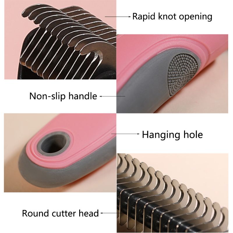Ontharing Kam voor Honden Kat Trimmen Deshedding Borstel Grooming Gereedschap