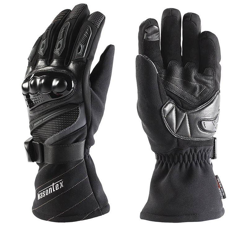Masontex gants d'hiver Moto hommes étanche Contact Sn Moto gants Motocross gants doigt complet noir: XL