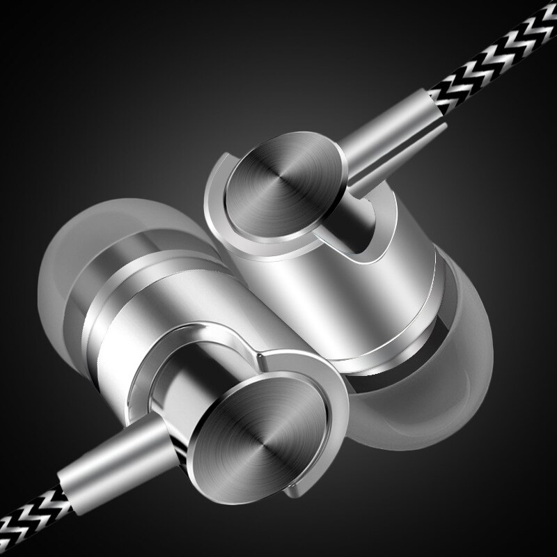 3.5mm sport-ohrhörer, hifi-headset, in-ear, rundes kabel mit mikrofon, lautstärkeregelung, hand-ohrhörer