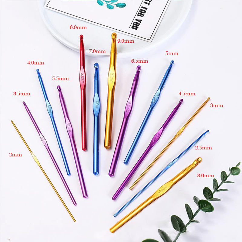 1PC Popular Sewing Needles Weave Crochet 2.0-10.0mm Crochet Hook Aluminum Oxide Knitting Needles