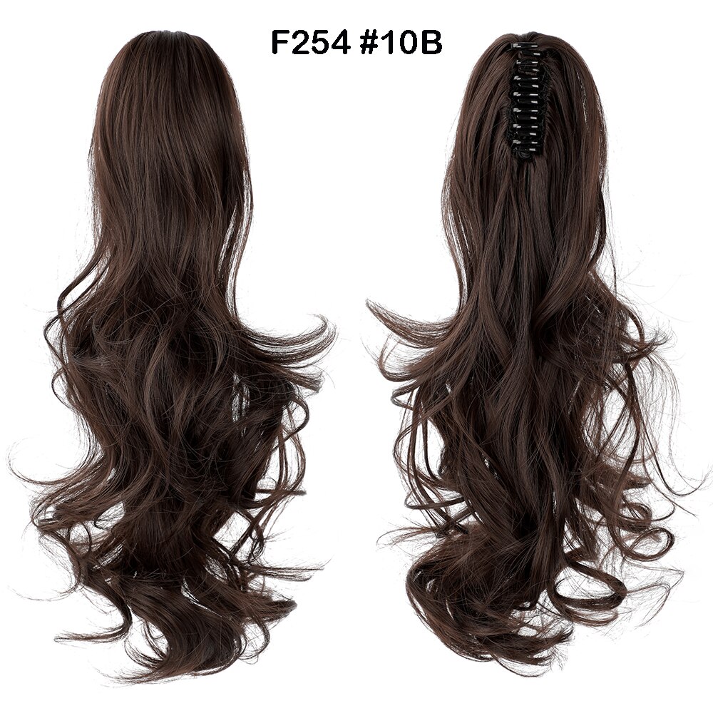 SHANGZI – Extension synthétique queue de cheval tressée, postiche queue de cheval noire pour femmes: F254 10B