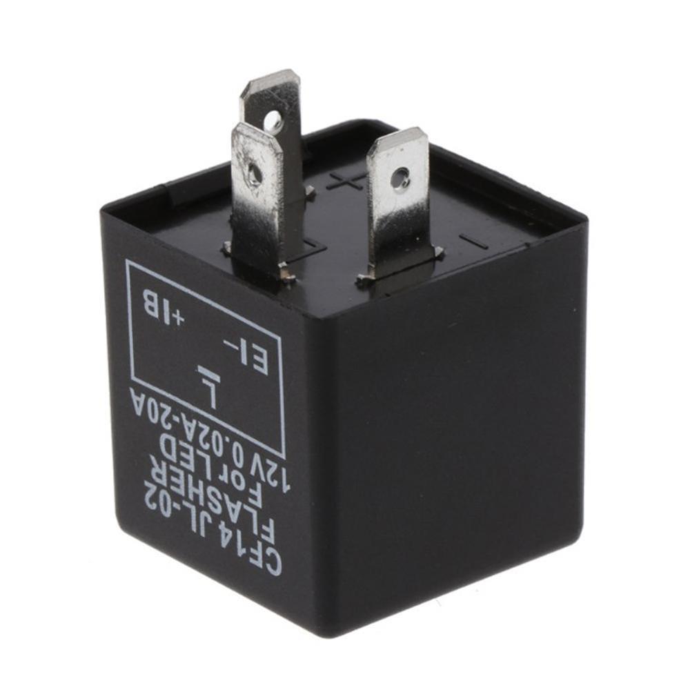 3pins Car Motorcycle LED Flasher Relay 12V Universal Freauency LED Turn Signal Electronic Light Flasher Relay Blinker Adjus K2H6