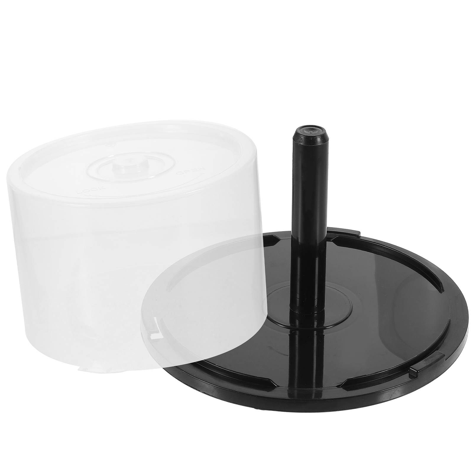 2 Pcs CD Storage Bin Plastic Dvd Container Empty Bucket Photo Boxes Units Holder Cake: Default Title