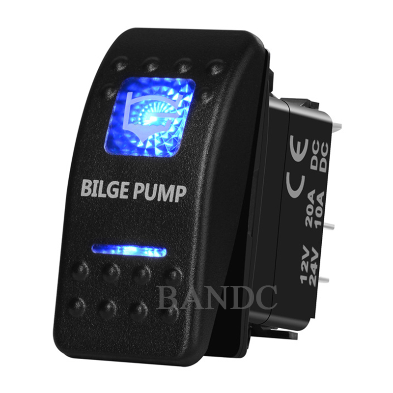 Barre lumineuse Led bleue 12V, interrupteur à bascule antibrouillard, 5 broches ON-OFF, 3 positions, interrupteur à bascule pour voiture, bateau, Yacht marin 12V/20Amp