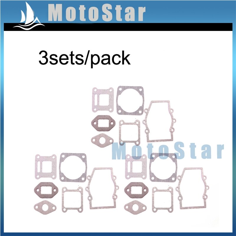 Kit de juntas de motor de Minimoto chino, para Mini Moto de 2 tiempos, 47cc, 49cc, Dirt Pocket Bike, Baby Crosser, ATV, Quad de 4 ruedas: 3sets