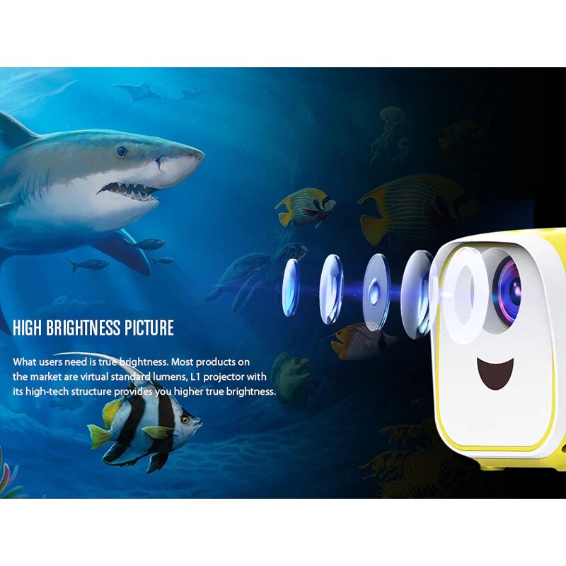 Vivibright L1 Mini Projector USB Children Portable Projector 1000 Lumens Micro Video Projector 320x240p For Family