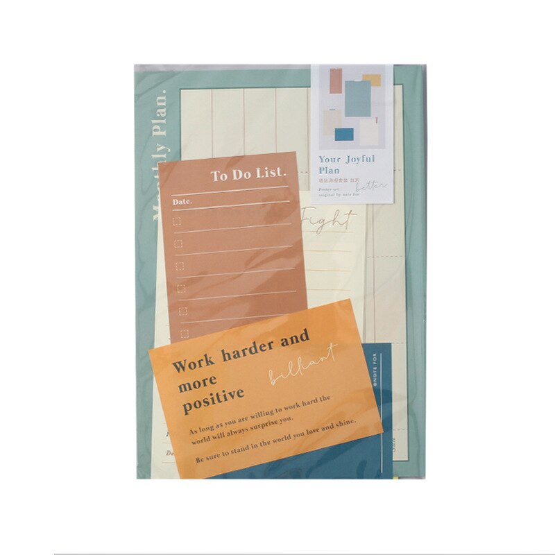 Wall Plan form stickers posters future series Plan List ins fresh and artistic handbook material wall decoration paper