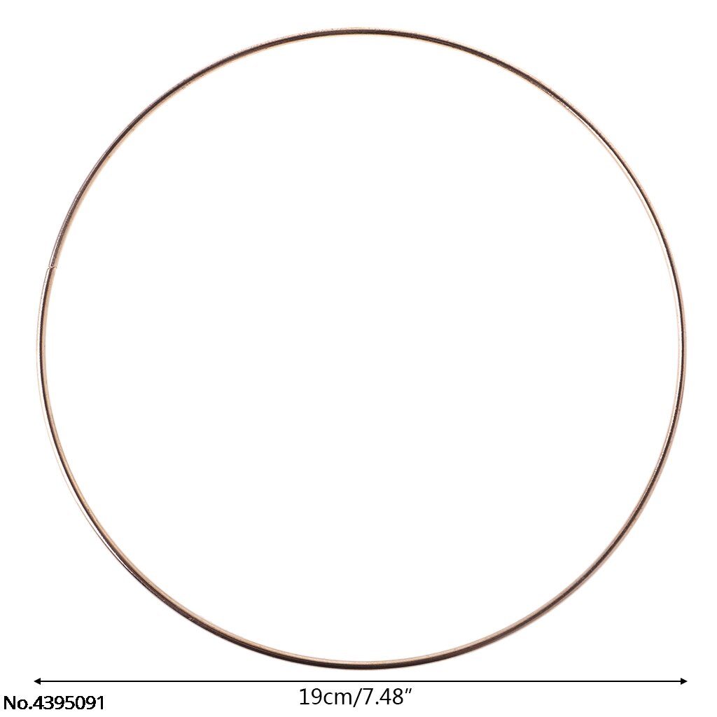 Anillo de atrapasueños de Metal, macramé, accesorio artesanal, bricolaje, 35-190mm, H7ED: 10