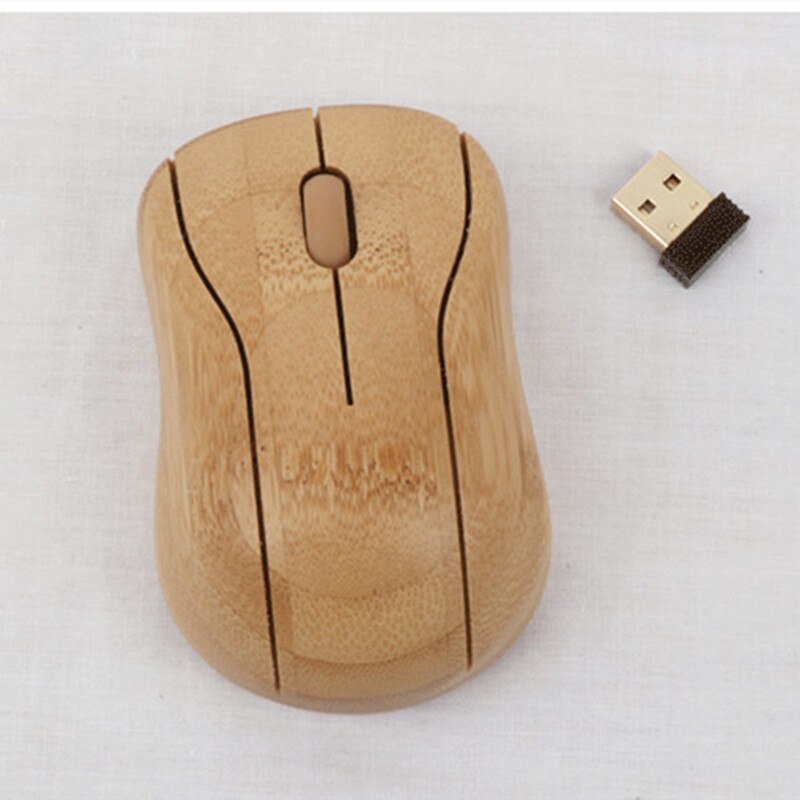 Bamboo Wireless Mouse 2.4g For Computer Laptop Notebook Teblet 1600DPI Optical Ailent Mute Gaming Mice Novelty