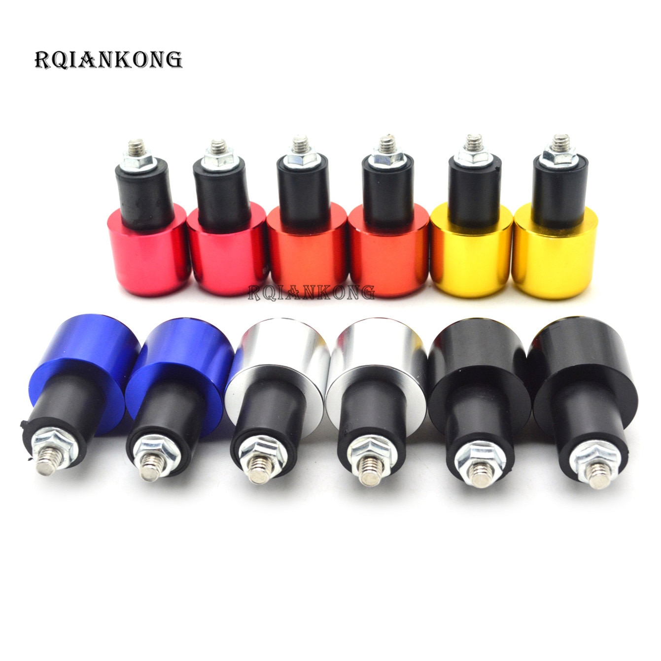 2 Pcs 7/8 22 Mm Cnc Motorfiets Road Mtb Bike Stuur Cap Hand Grips Bar End Plug Motor Stuur Contragewicht grips Ends