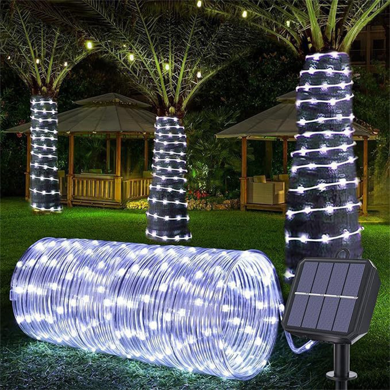 Solar LED String Light Outdoor Waterproof Garden Decoration Solar Rope Strip Lighting Fairy Lamp