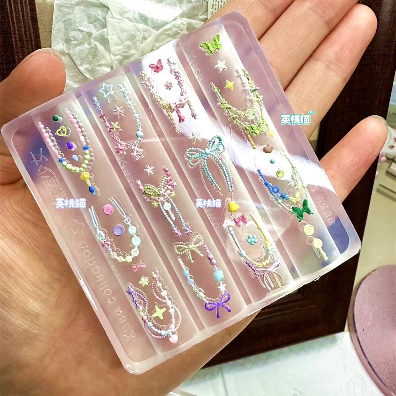 Moule acrylique 3D en dentelle pour pull, nœud papillon, décoration Nail Art, bricolage, modèle d'ongles en Silicone, 1 pièce