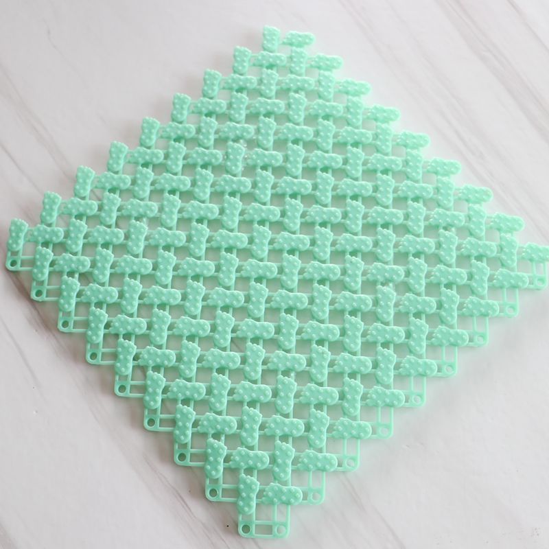 PVC free spline anti-skid waterproof mat bathroom anti-skid mat shower room anti skid mat set bath mat decoration: Light Green