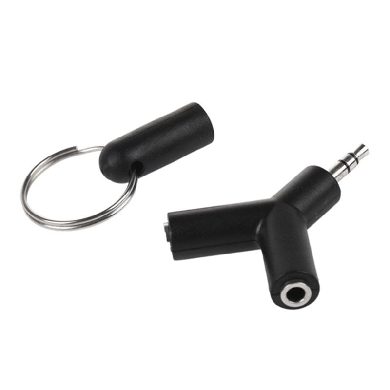 Mini Y Shaped 3.5mm Jack Stereo o Headset Splitter Connector Adapter Keyring 7.8cm x 3.6cm