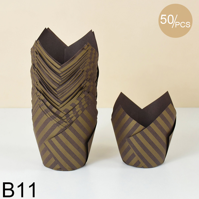 50 stücke Zeitung Stil Cupcake Liner Backförmchen Für Hochzeit Geburtstag Party Tulpe Muffin Cupcake Pappbecher Öldicht Kuchen Verpackung: Grün