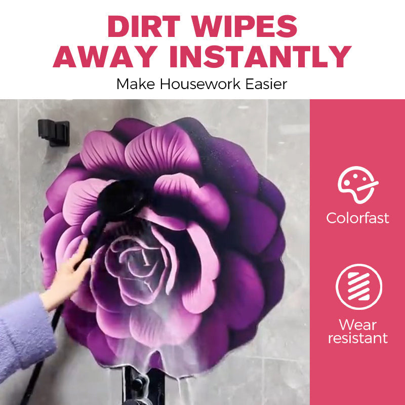 3D Fresh Flower Pattern Door Mats Alien Dirt-resistant Floral Plush & Diatomaceous Earth Floor Mat Bathroom Absorbent Anti-slip