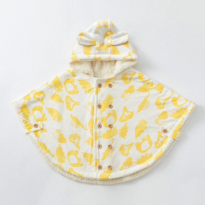 Kinderen Herfst En Winter Baby Mantel Mantel Out Plus Fluwelen Dikke Sjaal 0-4T Jongens Meisjes Kleding Baby lam Wol Winter Kleding