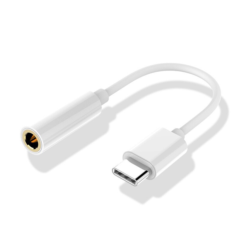 Mini tipo-c a 3.5mm adaptador de fone de ouvido para huawei/google/samsung telefone tablet tipo c 3.5mm jack fone de ouvido cabo adaptador: white