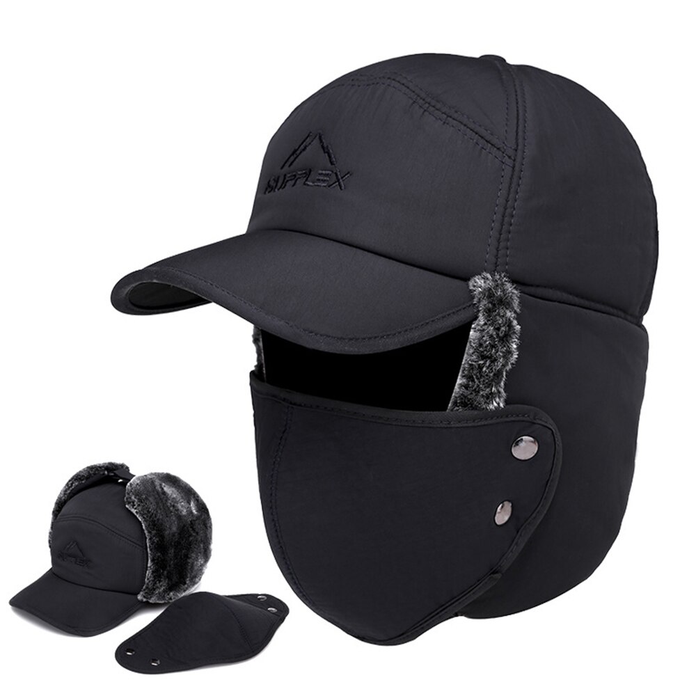 Winter Warm Hat Detachable Mask Full Face Outdoor Windproof Hat Women Men Baseball Cap Outdoor Skiing Cycling Hiking Skullies