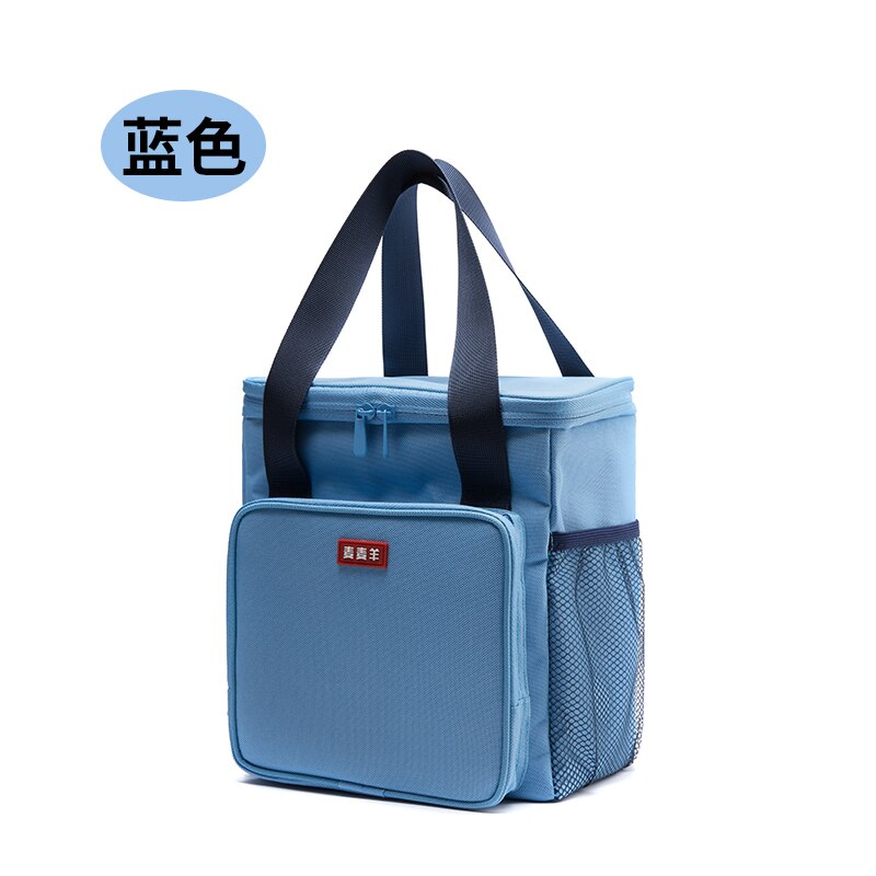 9L große kapazität kühltasche mahlzeit lebensmittel obst drintks kalten frische träger handtasche kühlen isolierten eis pack thermische picknick mittagessen tasche: Himmel-Blau