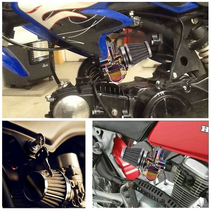 53 54 55 motorcykel luftfilter rundt metal luftrenser skum til hnoda