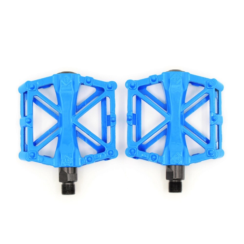 1 par profissional pedais de bicicleta montanha leve liga alumínio rolamento pedais para bmx estrada mtb bicicleta cyling acessórios: Azul