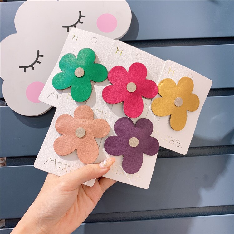 Korea 'S Ins Meisje Eenvoudige Grote Bloem Kinderen Haar Clip Kant Clip Bb Clip Leuke Kleurrijke Zoete haar Clips