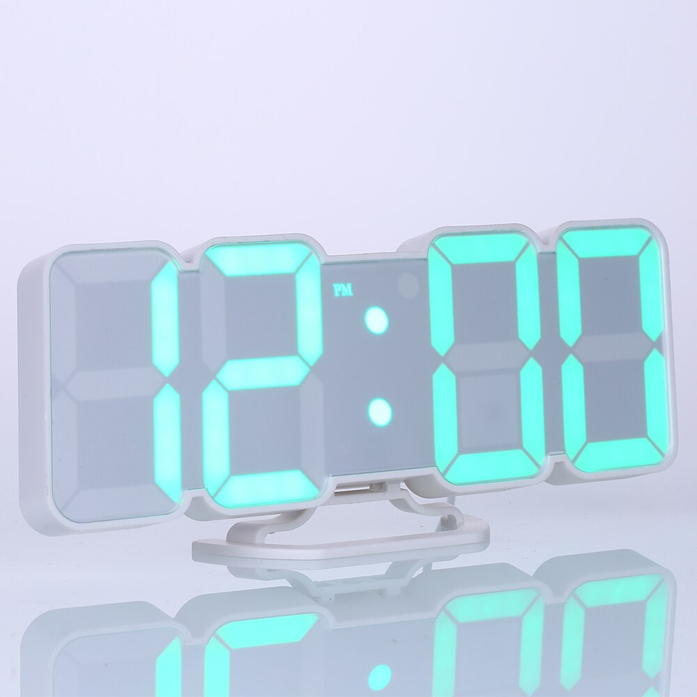 Moderne 3D Große Wanduhr LED Digital USB Elektronische Uhren Auf Die Wand Luminous Alarm Tisch Uhr Desktop Hause decor: G410762