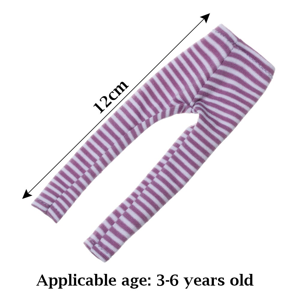 Pantalones elásticos de cuero de Color caramelo para muñeca, parte inferior a rayas, accesorios de ropa para muñeca, vestido diario informal, 1/6