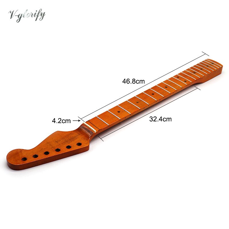 One piece wood ST electric guitar neck Canada maple fingerboard 21 frets