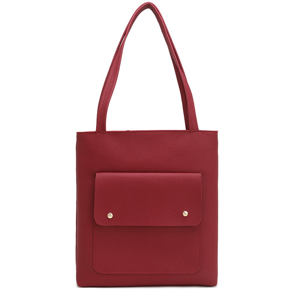 Vrouwen Lederen Handtas Lichee Patroon Grote Capaciteit Messenger Bag Voor Outdoor B2Cshop: Rood