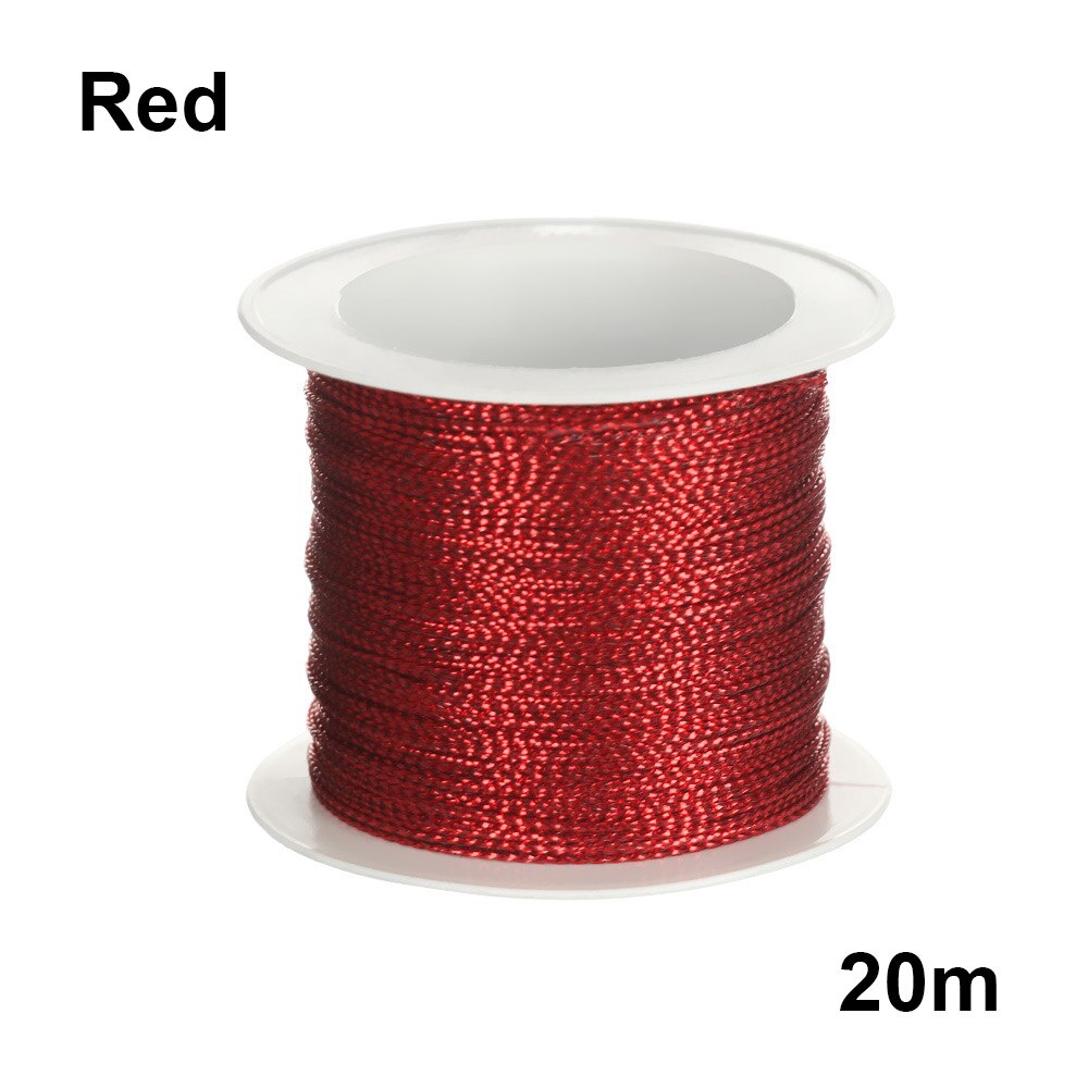 1Pc Gold/Silver 100m Durable Overlocking Sewing Machine Threads Polyester Cross Stitch Strong Threads for Sewing Supplies: B-Red-20m