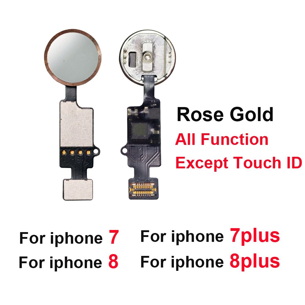Cabo flexível universal para início, cabo para iphone 7/7p 8/8p plus, chave de menu, 1 peça peças de reparo com função de retorno: Rose Gold