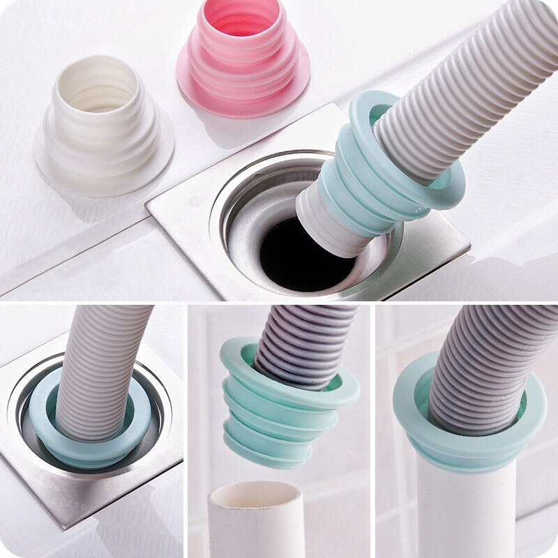 1Pcs Plastic Deodorant Wassen Machine Pijp Connector Gereedschappen Afdichting Plug Val Anti-geur Telescopische Rioolbuis Accessoires