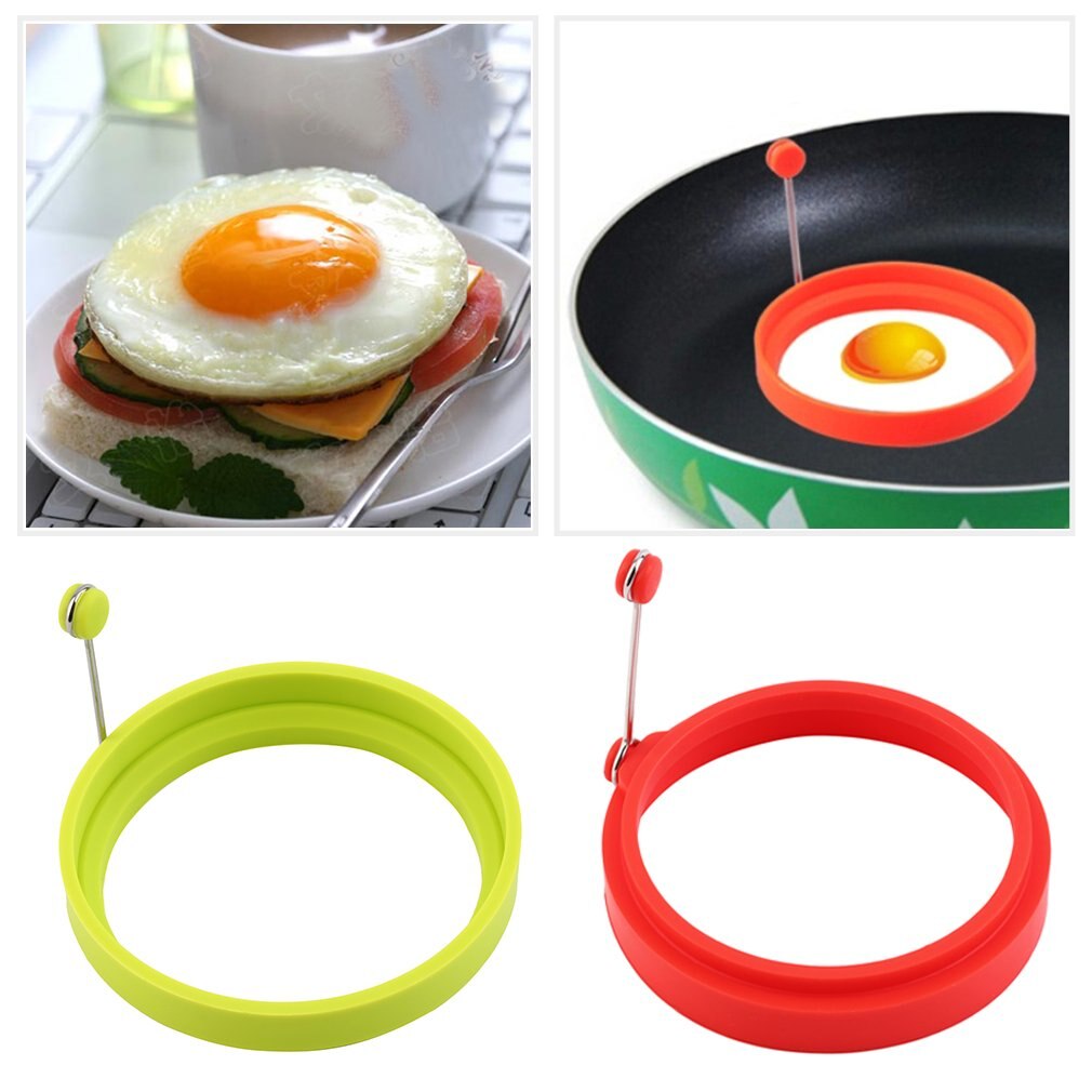 Silicone Fried Egg Round Shaper Eggs Mould Pancake Ring Omelette for Cooking Breakfast Cuisine Frying Pan