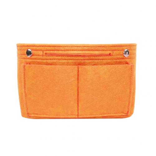 1pc multifunktions filt stof indvendig taske håndtaske multi-lommer kosmetisk opbevaring organisator tasker bagage tasker tilbehør: Orange / L