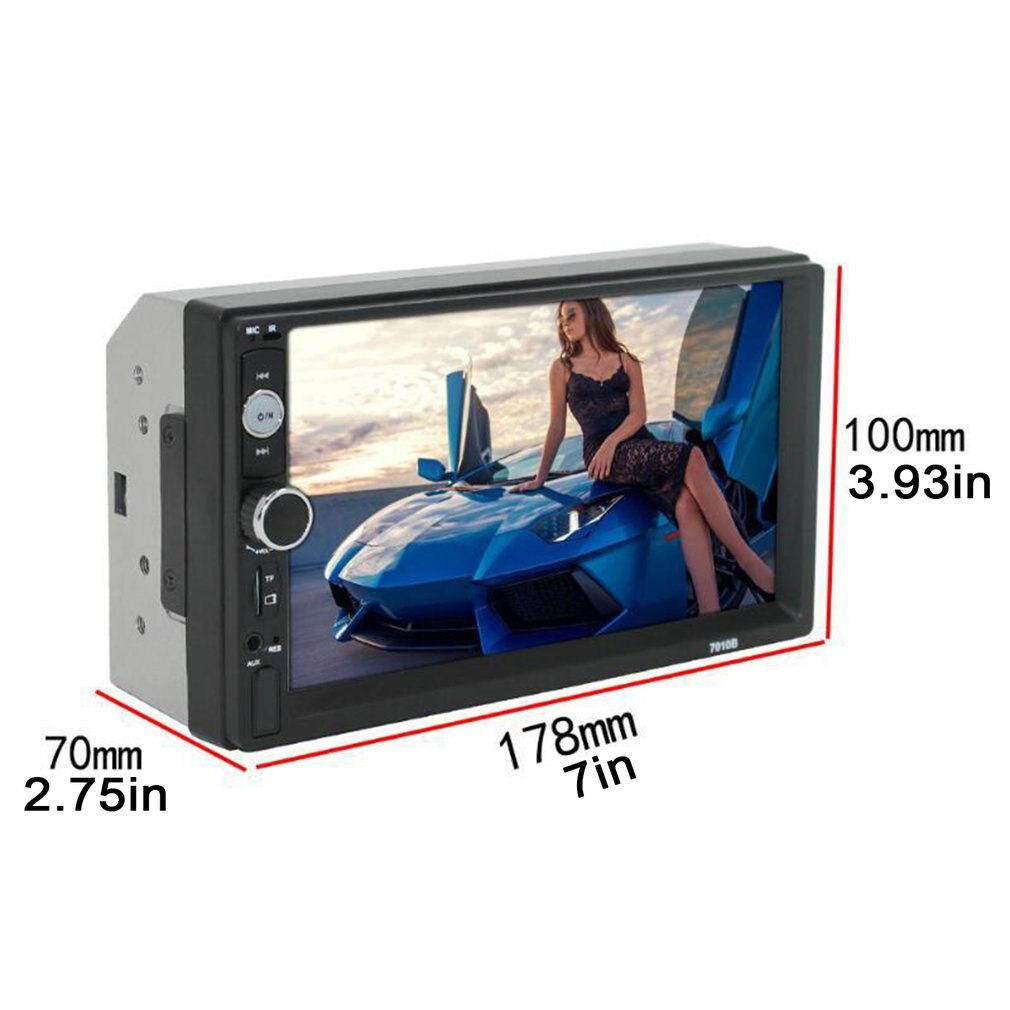 Radio Multimedia con GPS para coche, Radio con reproductor, 7 pulgadas, alta definición, 2 Din, pantalla táctil, Audio estéreo, MP5, inalámbrica