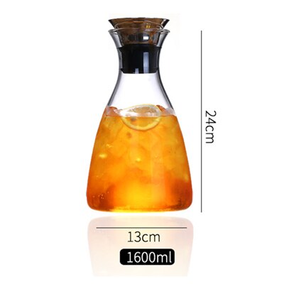 Jarra De cristal De alta capacidad De Dinamarca, Dispensador De zumo De Agua fría, limón, Soda, té perfumado, Dispensador De Agua, jarras, decantadores De vino: Triangle 1600ml
