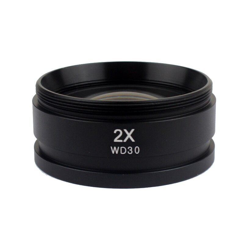 Lente de objetivo auxiliar para Zoom, lente de microscopio estéreo de 0,3x 0,5X 0,7x 1X 2,0x, rosca de 48mm para microscopio trinocular