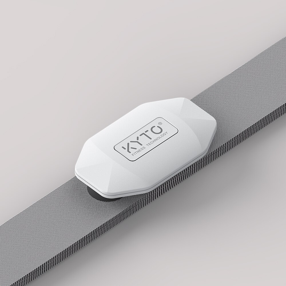 KYTO – moniteur de fréquence cardiaque, sangle de poitrine, Bluetooth 4.0 ANT, capteur de Fitness, Compatible avec ceinture Wahoo Polar Garmin: WHITE