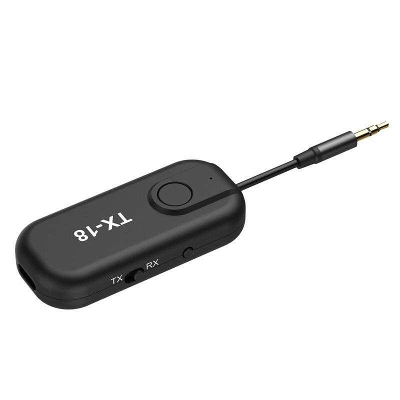 Bluetooth 5.0 sender modtager trådløs 2 in 1 ladebar til tv pc bil højtaler 3.5mm aux hifi musik o adapter